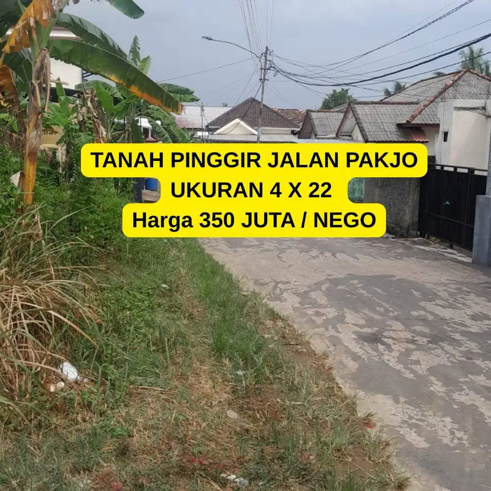 TANAH PINGGIR JALAN PAKJO PALEMBANG