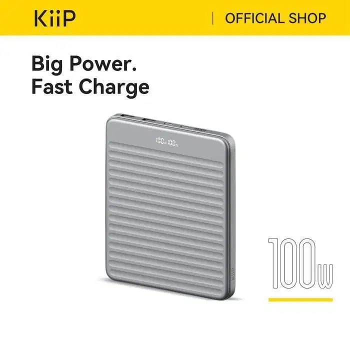 KiiP E63 Power Bank Fast Charging 100W Quick Charge Type C PD 20000mAh