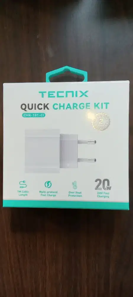 Tecnix CHR-101 Adapter Charger With Kabel Type C To Lightning PD 20W