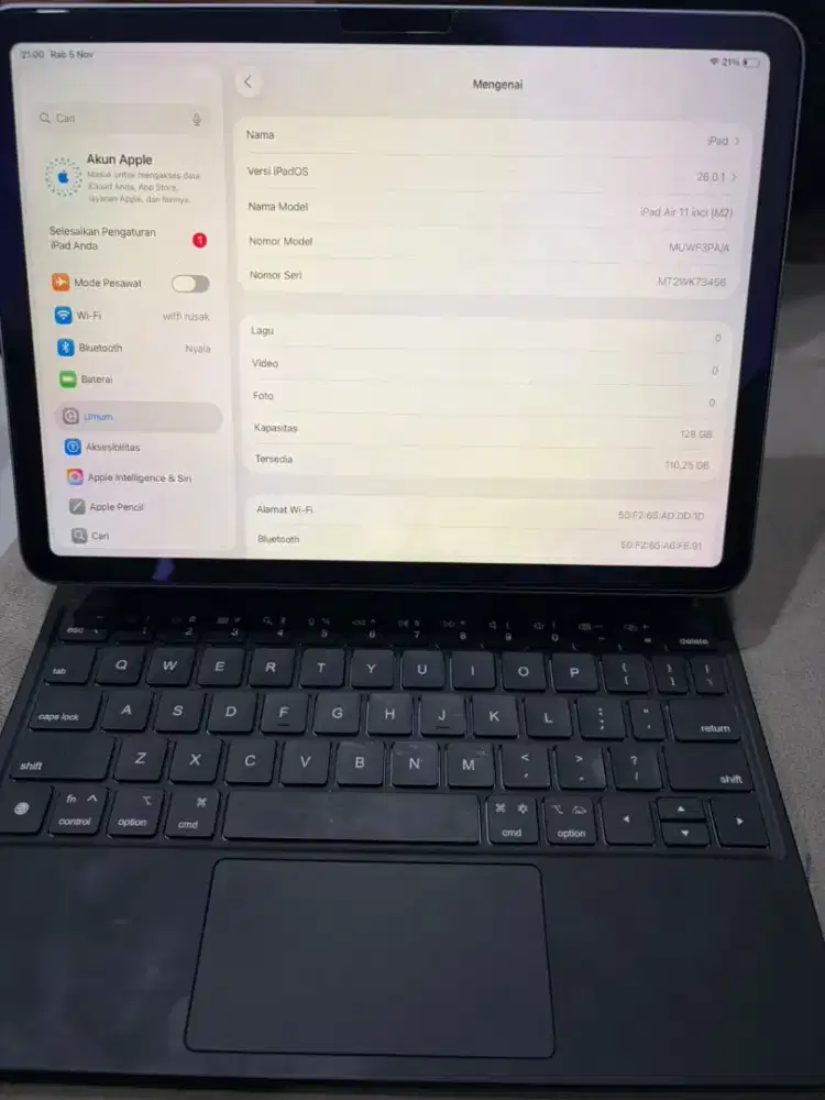 Ipad Air M2 128gb iBox 2024 Include Keyboard