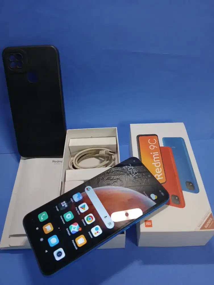 Redmi 9c ram 3/32 4g Lte lengkap mulus segel