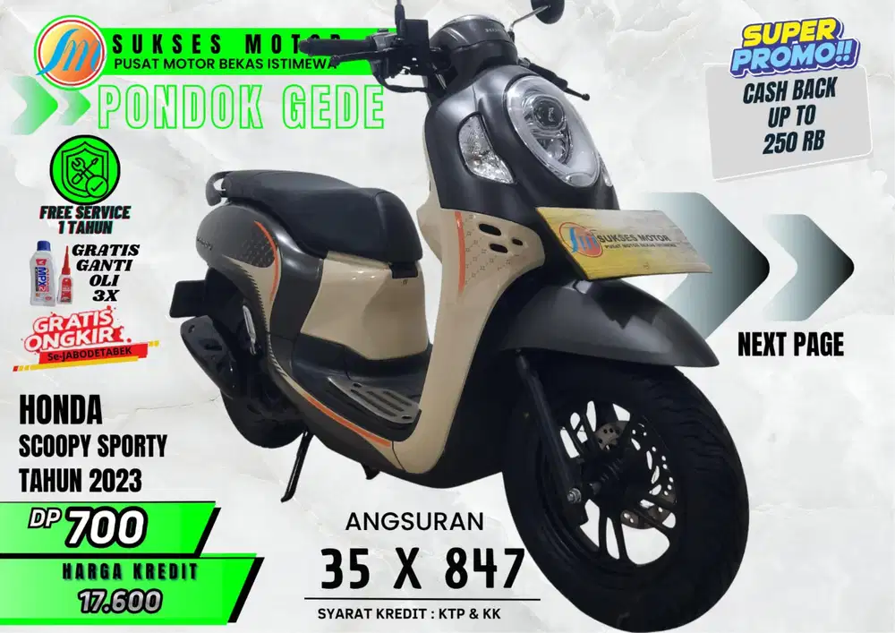 SCOOPY SPORTY TAHUN 2023 DP Ringan
