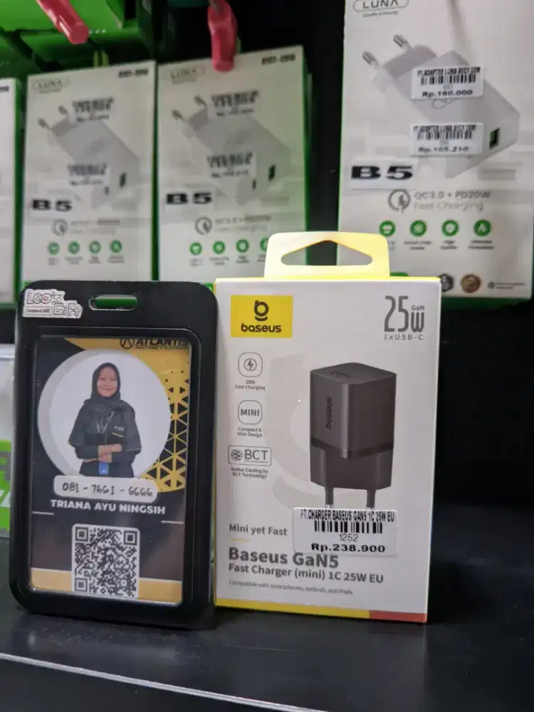 PT CHARGER BASEUS GAN5 1C 25W| ATLANTIS DAHSYAT