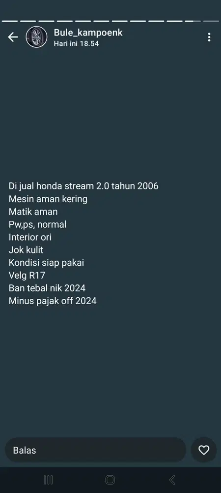 Honda Stream 2006 Bensin