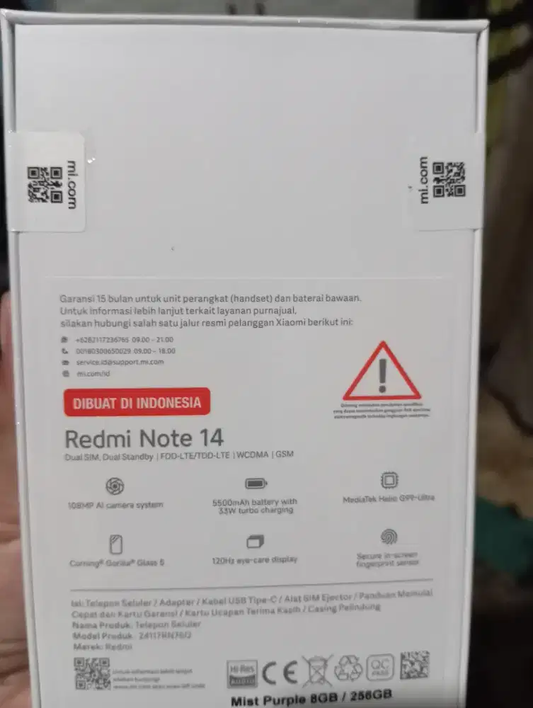 Redmi note 14 8/256 mist purple
