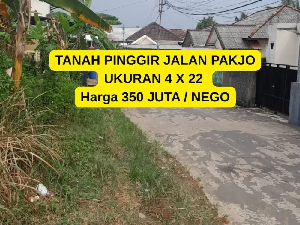 TANAH KAVLING PINGGIR JALAN PAKJO PALEMBANG