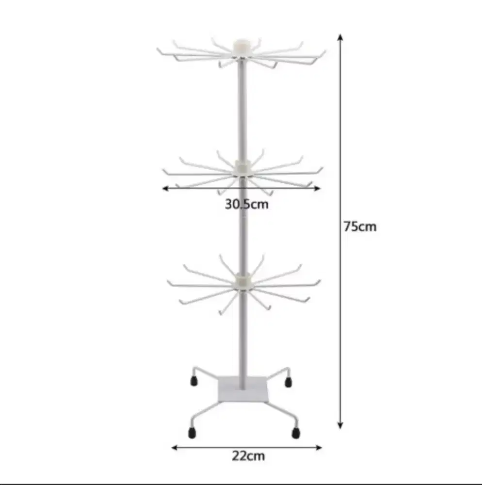 Rak Aksesoris putar 3 susun dan 2 susun/Gantungan Aksesoris