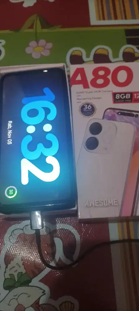 ITEL A80 RAM 4+8/128... MULUS LIKE NEW NO MINUS FULLSET