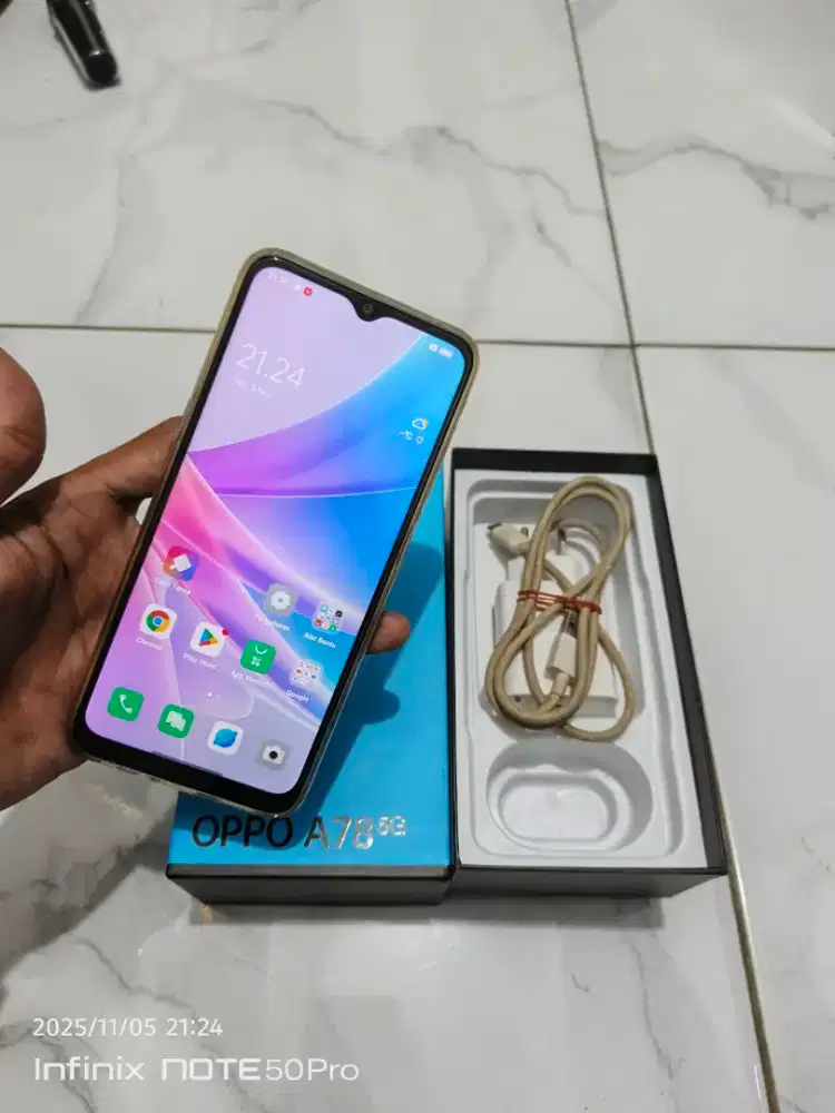 Oppo A78 5G ram 8/258 Mulus Fullset Original