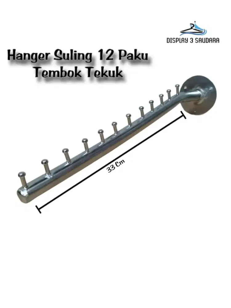 Gantungan suling 12 titik tekuk tembok/Hanger tembok 12 titik