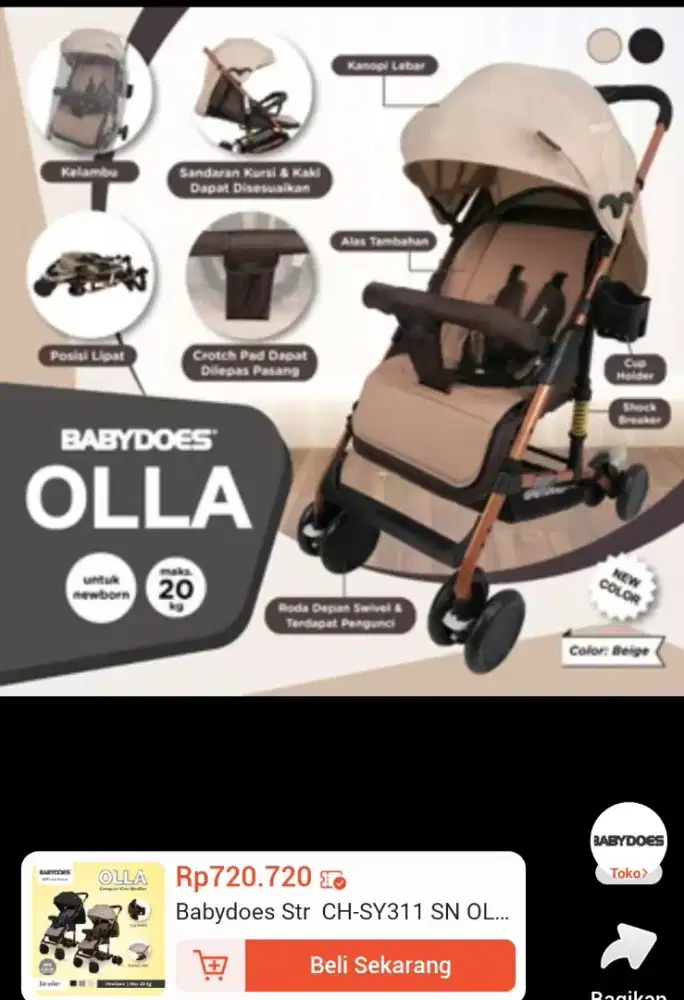 STROLLER MEWAH BABYDOES OLLA