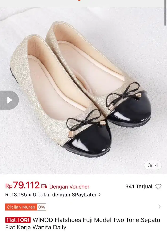 FLATSHOES WINOD GLITTER