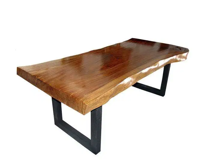 Meja Makan Kayu Suar/Trembesi/Meh Ukuran Besar Kayu alami