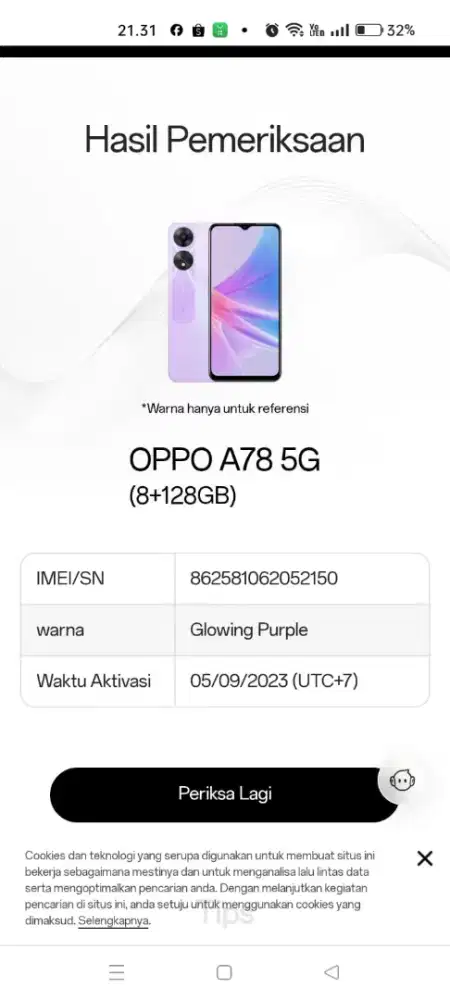 Oppo A78 5G ram 8/128 normal semua nya minus pemakaian saja batangan