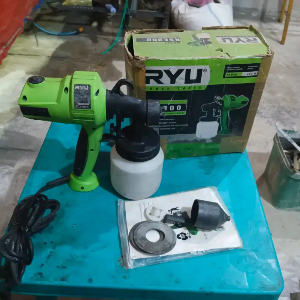 Spray gun elektrik RYU RSE 800, BARU PAKAI SEKALI UNTUK CAT PAGER