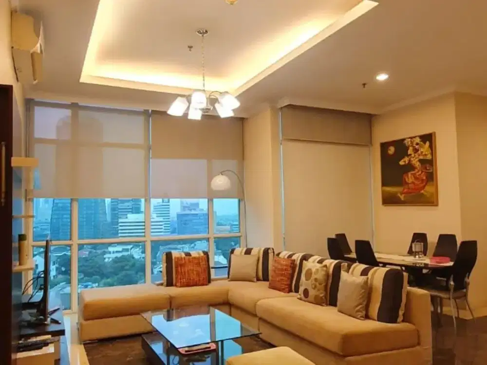 FOR RENT Apartment Bellagio Mansion Mega Kuningan 3BR Beside Ritz Carlton - Private Lift Furnished Close to One Satrio LRT MRT Busway