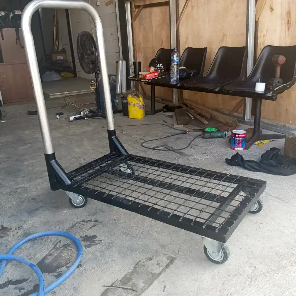 TROLY/TROLI 600 KG/6 KWINTAL, BAHAN BESI BAJA TEBAL