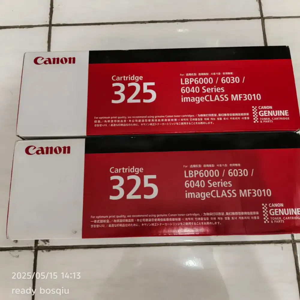 Ditampung atau Terima toner cartridge canon325 original