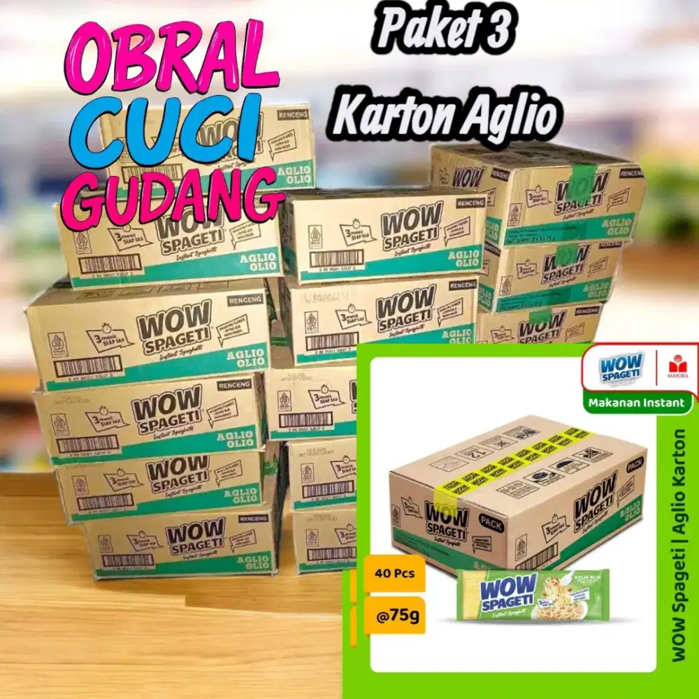CUCI GUDANG PROMO WOW SPAGHETTI 3 KARTON