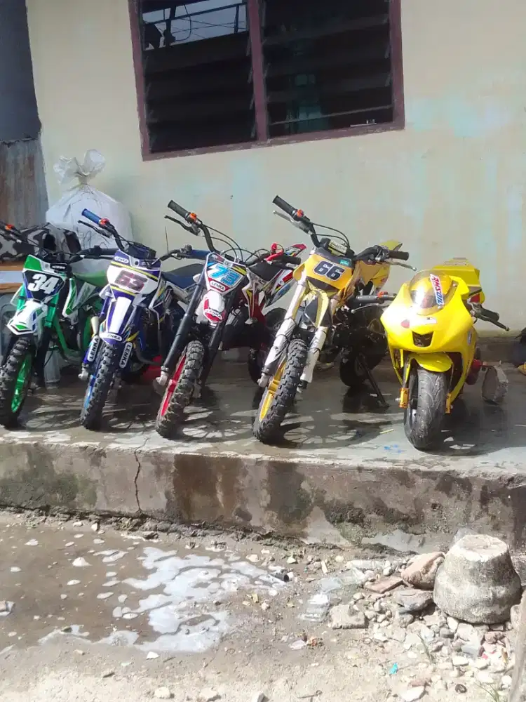 Dijual motor mini trail 50 cc mesin potong rumput