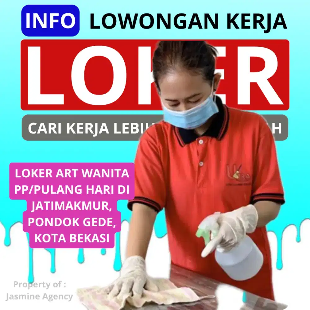 Loker art wanita PP Pulang hari di Kota Bekasi