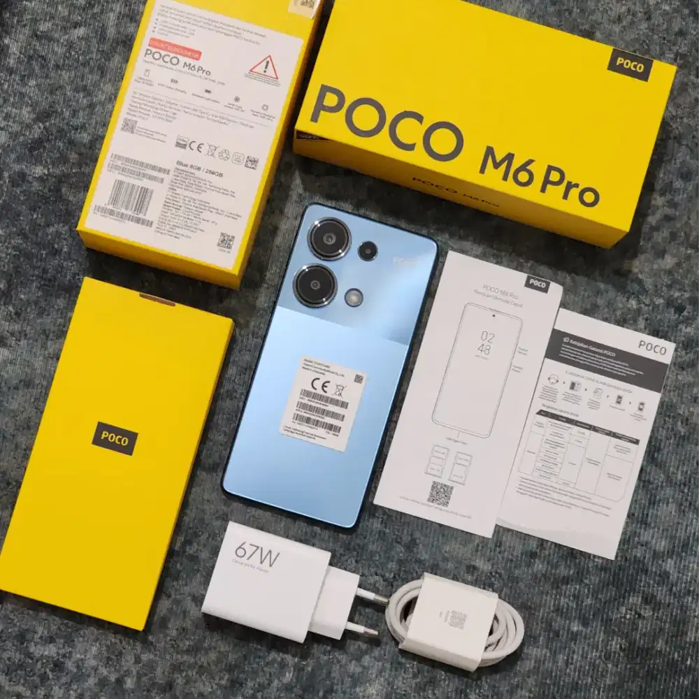 Poco M6 Pro 8/256GB, Warna Biru, Garansi Resmi Indonesia