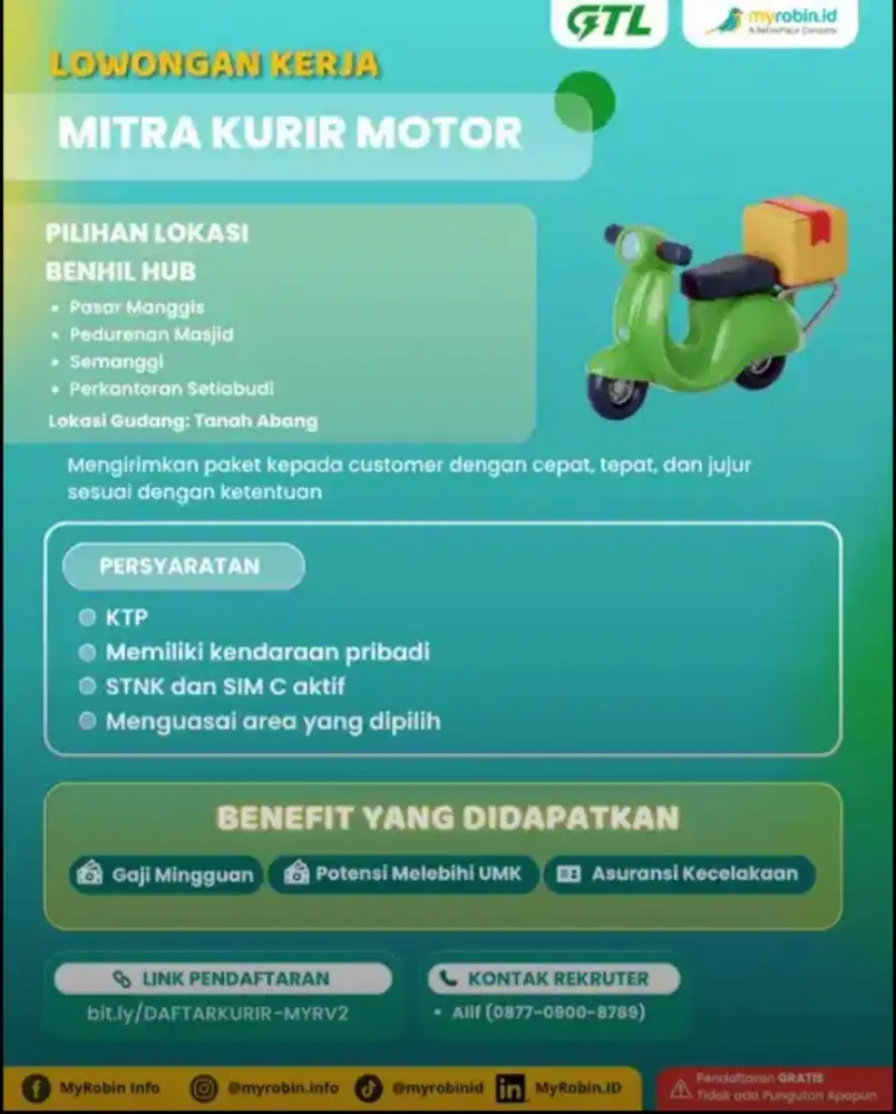Kurir rider GoToLogistik GTL