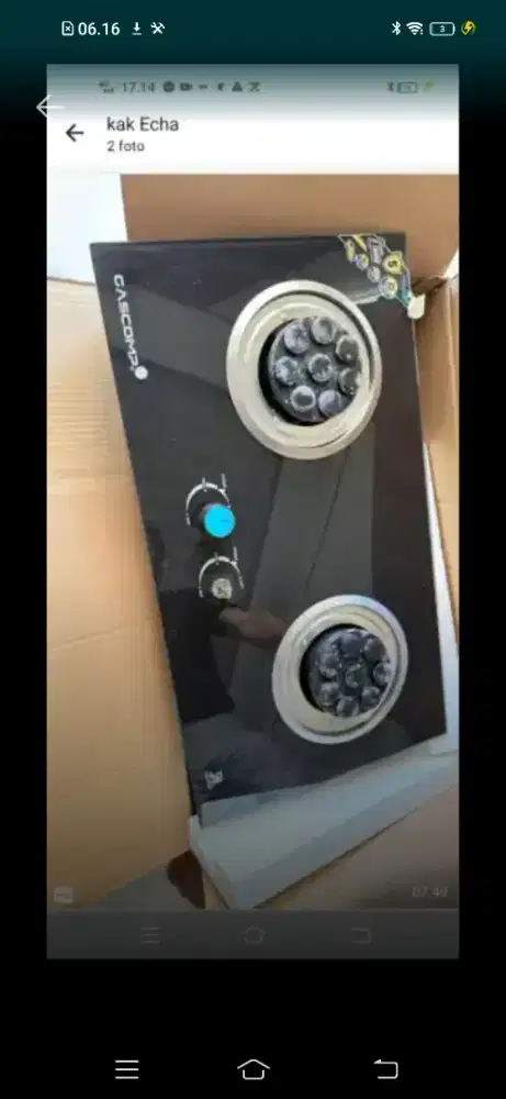 kompor gas tanam merk cascomp new