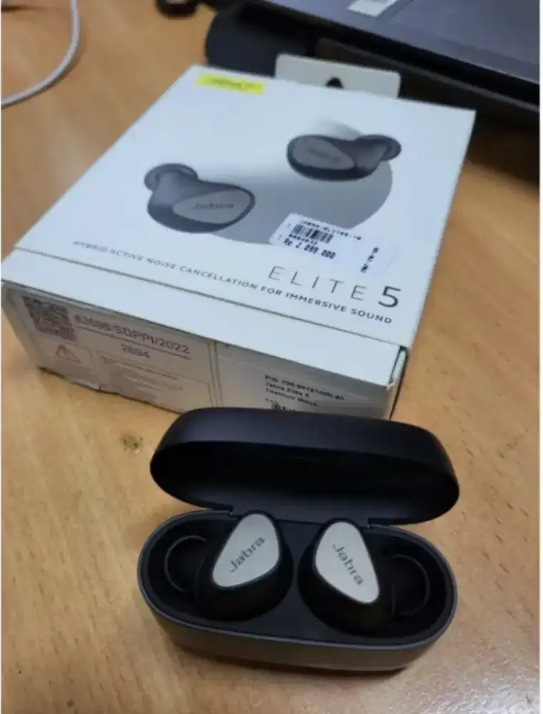 Jabra Elite 5 TWS Stereo Fullset Bluetooth Original Masih Segel ANC
