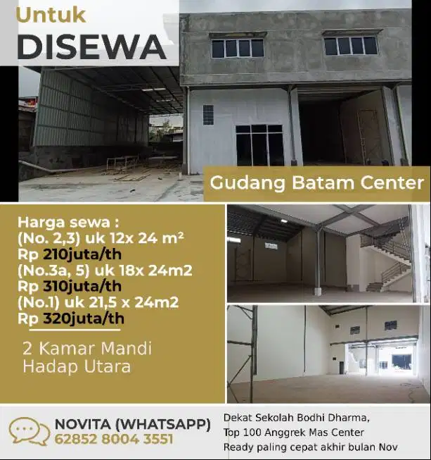 Gudang Batam Center, seberang Limindo Bizzpark