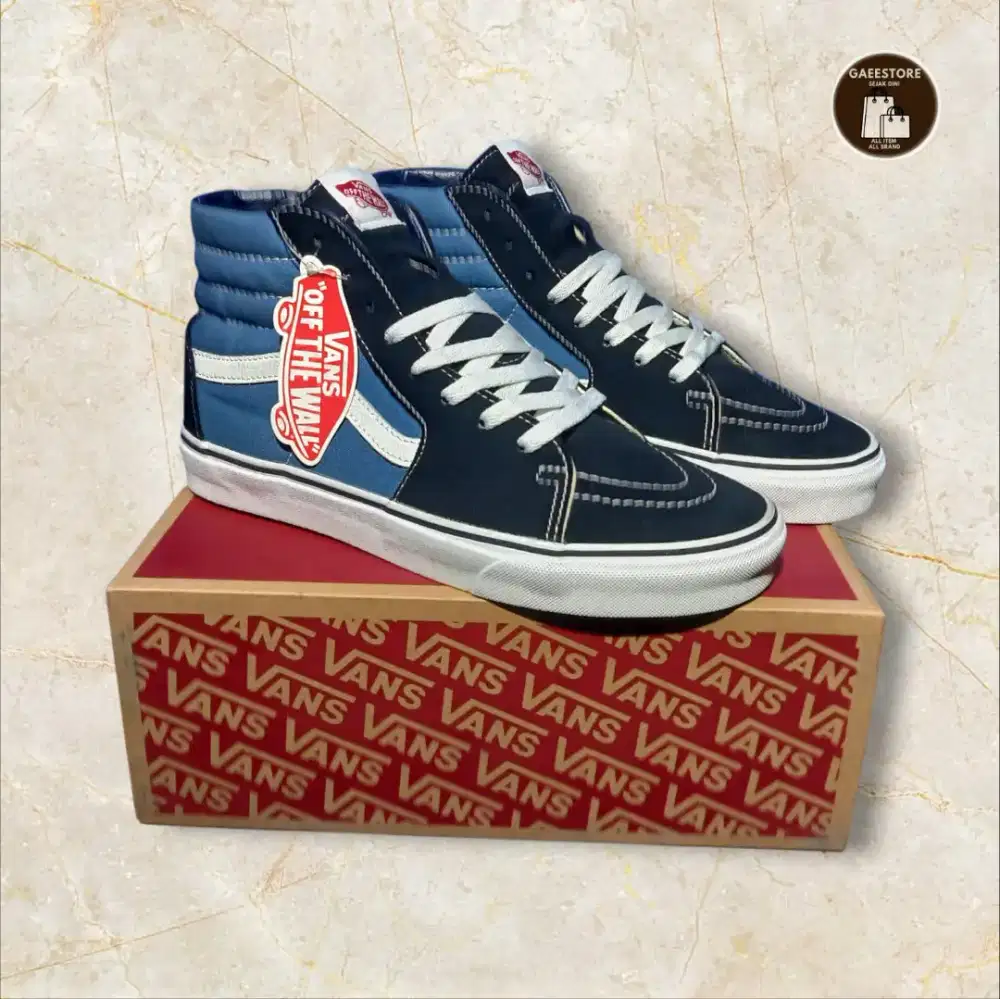 PRELOVED SEPATU SNEAKERS PRIA VANS SK8-HIGH NAVY BLUE
