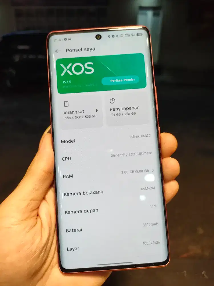 infinix Note 50S 5G.. (Ram 8 GB / 256 GB) Fullset 1 bln pake