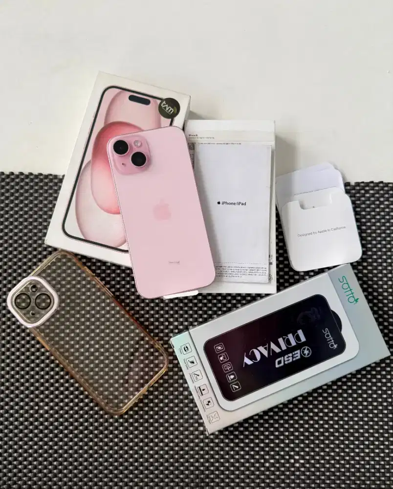 Iphone 15 128gb Pink IBOX BH 100 GARANSI AGUSTUS 2026 Malang Batu