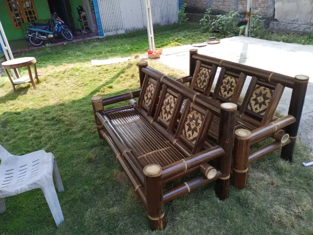 Kursi bambu sandaran 3