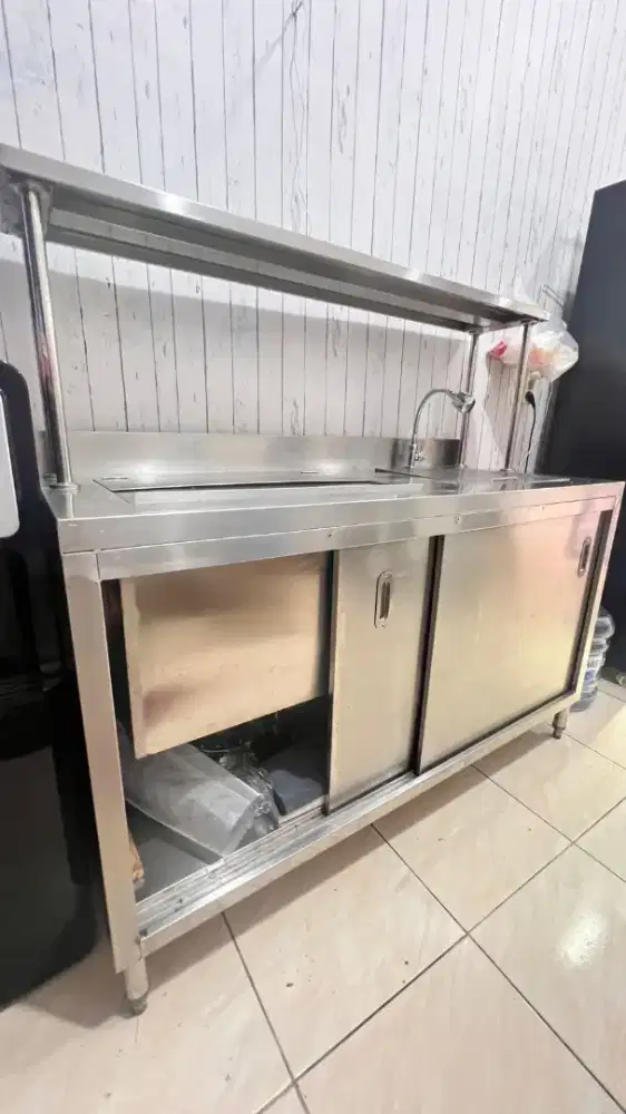 Sink ice bin stainles