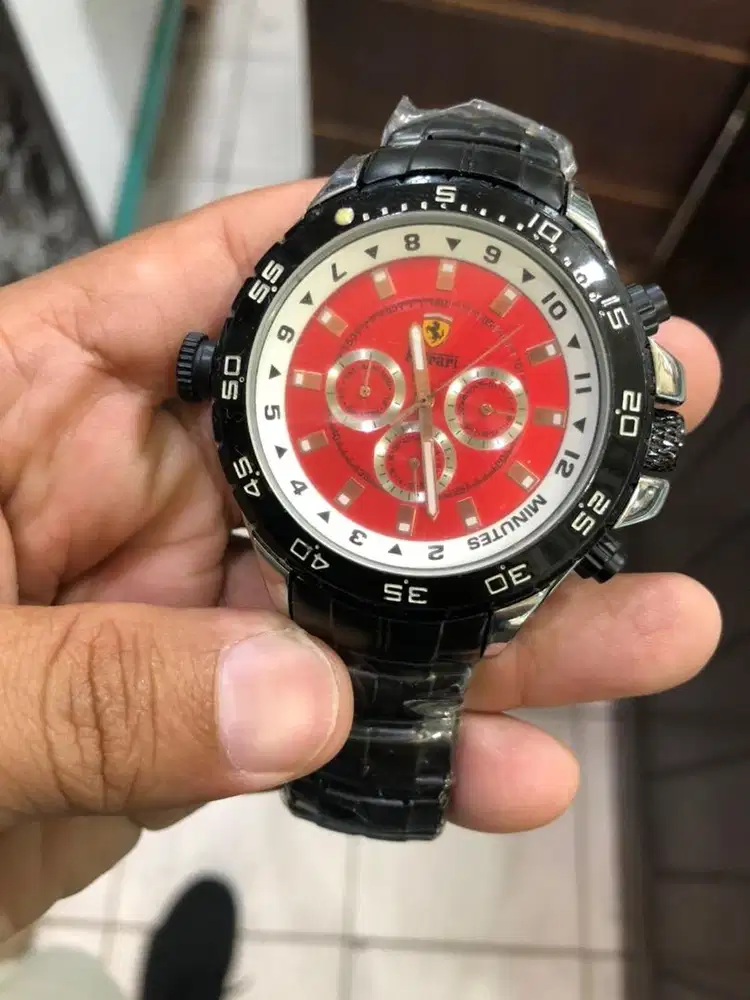 Jam tangan ferarri otomatis sport siap pakai normal