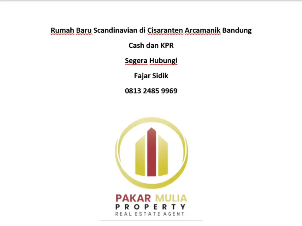 MURAH RUMAH BARU SCANDINAVIAN DI CISARANTEN ARCAMANIK BANDUNG