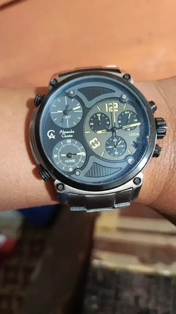 Jual jam ac 6340 triple time crono langka siap pakai