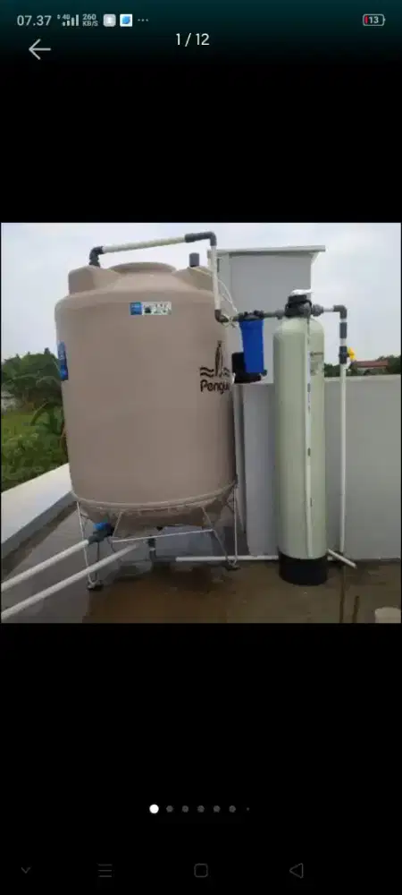 Instalasi filter air baru dan ganti media