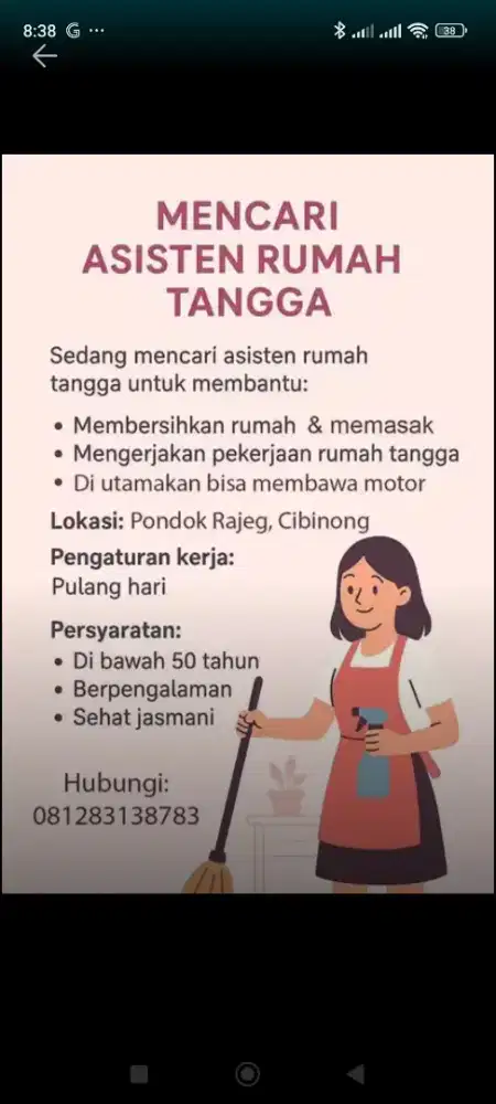 DI CARI ART PULANG PERGI PONDOK RAJEG