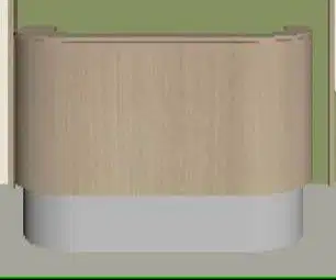 Front desk custom dengan lampu LED