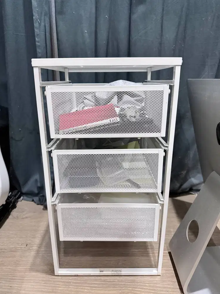 Rak Laci 3 Susun Drawer Unit Putih 30x34x56 Original IKEA