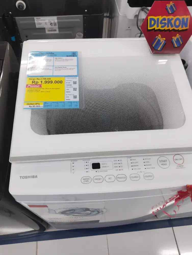 Mesin cuci toshiba bukaan atas cuma 1jtan