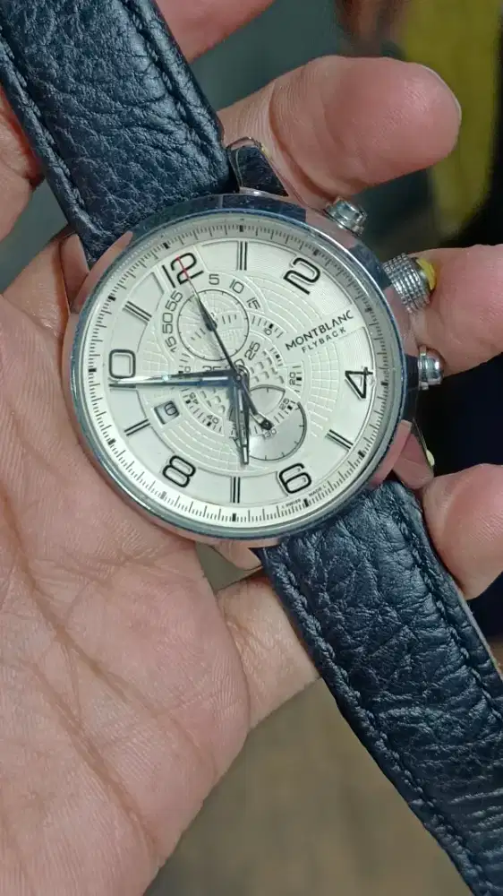 Jam tangan montblanc chronograph pria original
