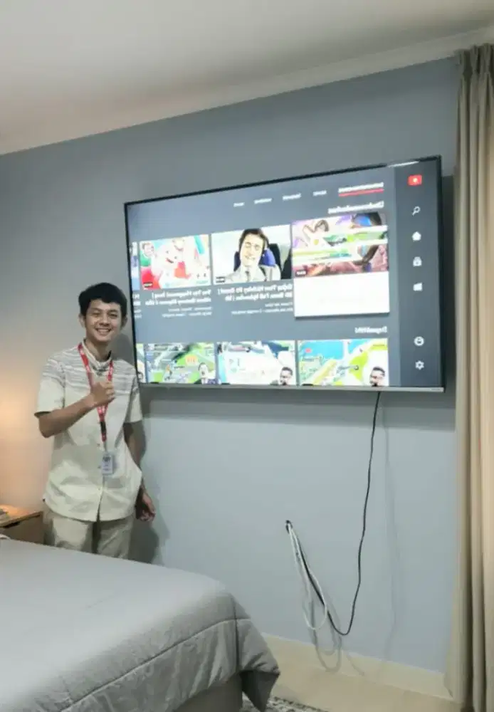 pasang serta jual bracket utk gantungan tv led lcd di tembok kuat aman