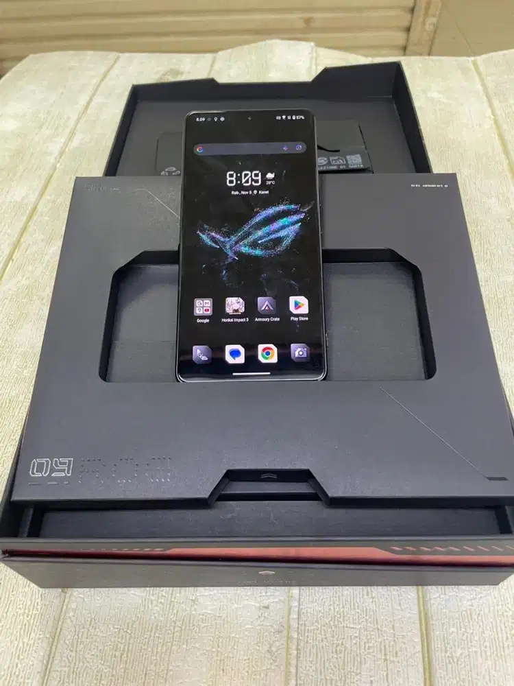 Asus rog phone 9 16gb/512gb second like new fulset orginal resmi