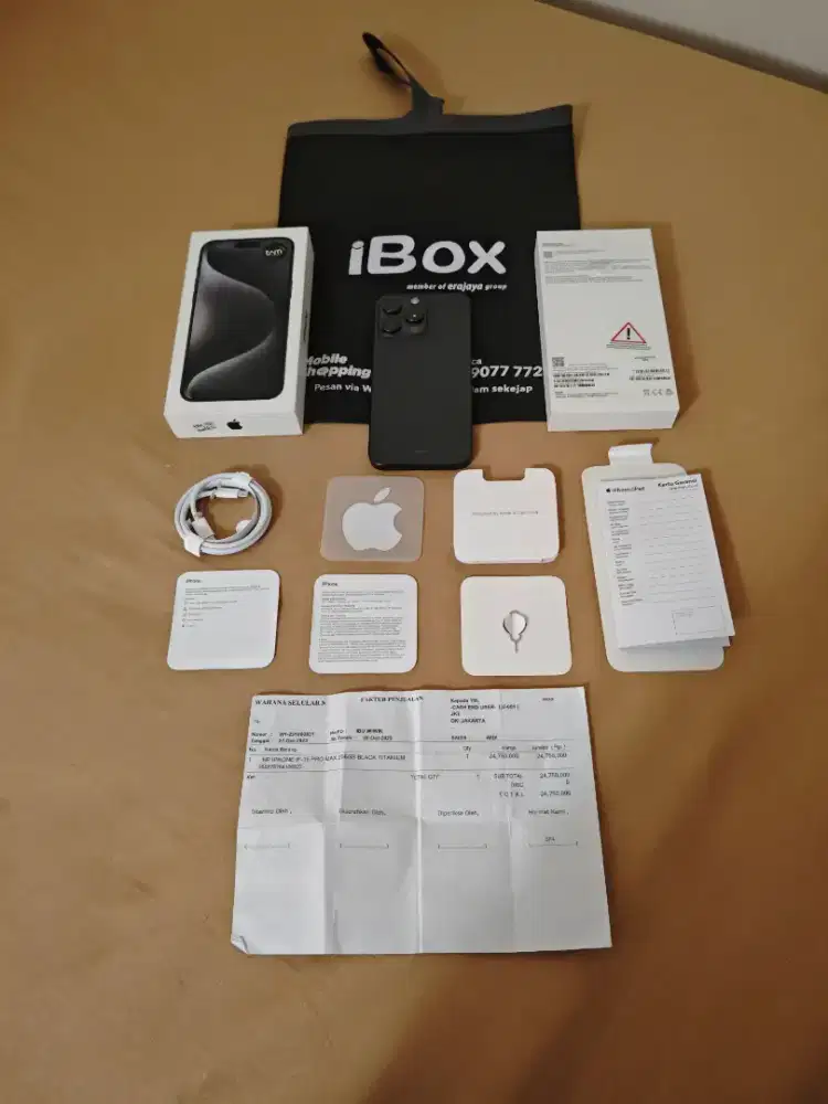 Iphone 15 Pro Max 256gb IBOX Resmi Fullset lengkap original