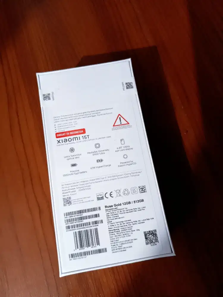 Xiaomi 15T Rose Gold 12/512