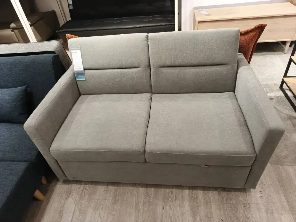 Heim Studio ATSUMI Sofa Bed Kain - Abu-abu Muda