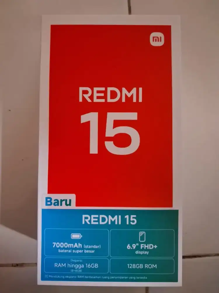 Jual redmi 15 fulset mulus no minus ram 8/128
